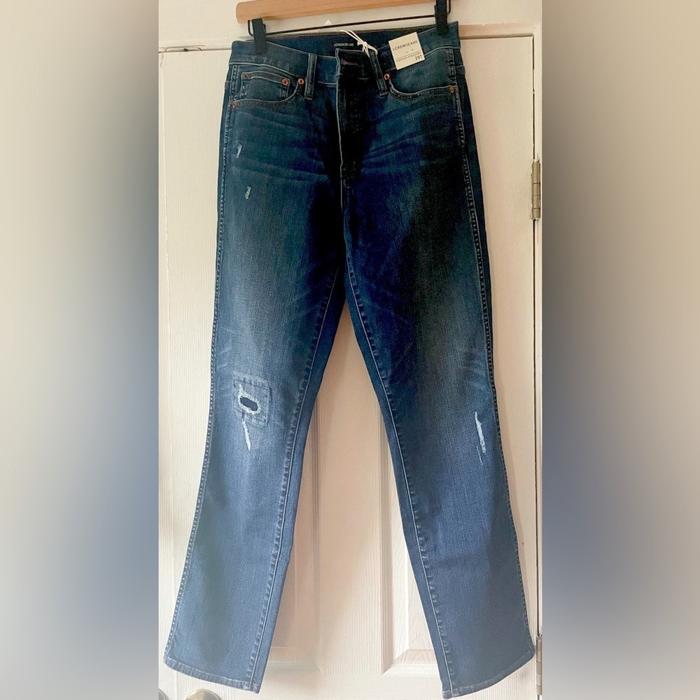 J. Crew Vintage Straight Jeans Distressed Size 29 Tall NWT